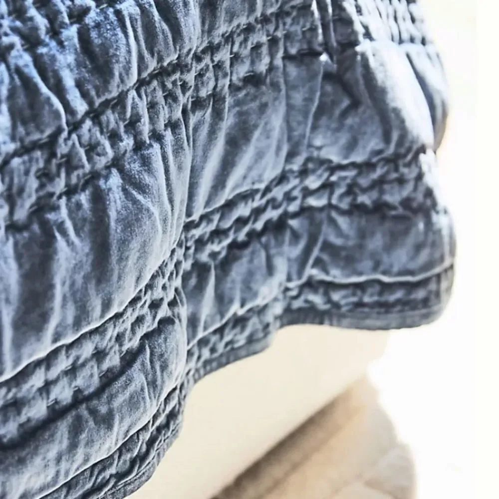 Anthropologie Lustered Velvet Alastair Twin Quilt